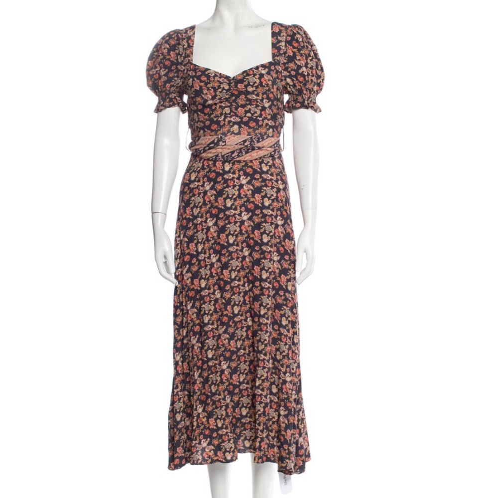 Cleobella Carly floral midi dress in black floral size XS EUC - Picture 4 of 7